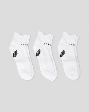 Castore Cushioned Ankle Socks 3 Pack Blanche | FJTVM-2014